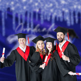 Aperturee - Blauer Glitzer Hintergrund für die Abschlussklasse 2023 für Fotos